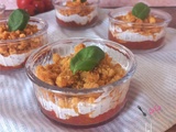 Verrines de crumble de tomates rôties