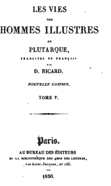 Plutarque, traduit par R. Richard