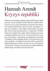 Okładka książki Kryzys republiki Hannah Arendt