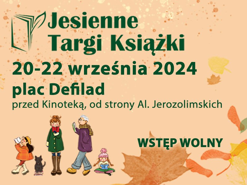 Jesienne Targi Książki w Warszawie już w ten weekend