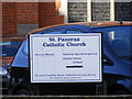 TM1644 : St.Pancras Catholic Church Notice Board, Ipswich by Geographer