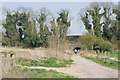 SU4725 : Track between M3 and railway line, Compton by Peter Facey