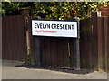 SU4013 : Evelyn Crescent street sign - new style for 2009 by Jim Champion