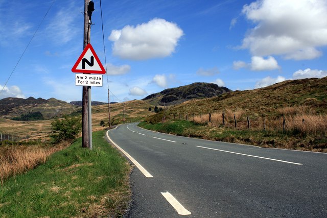 The B4391 near Ffestiniog