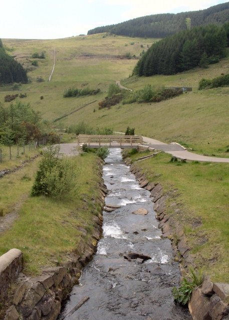 The Afon Garw just to the north of Blaengarw