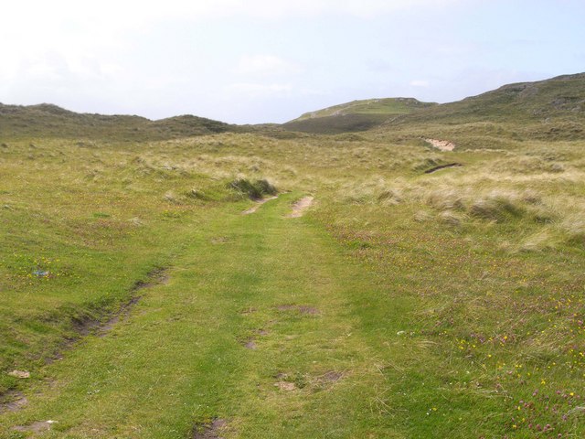 The track to Feall Beach