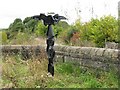 NZ0949 : NCN 7 signpost at Lydgett's Junction by M J Richardson