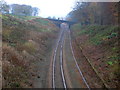 SD7215 : Railway cutting west of Turton Tower. by John H Darch