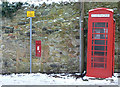 NT1877 : Cramond Inn Post box and telephone box by Alan Murray-Rust