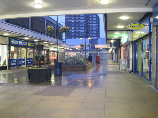 Typical shopping centre in Salford