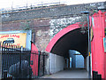 TQ3179 : Footpath through a railway arch, Southwark Bridge Road by Stephen Craven