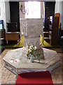 TM3068 : Font of John The Baptist Church, Badingham by Geographer