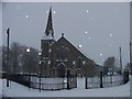 NS7942 : Kirkmuirhill Church of Scotland in the snow by Elliott Simpson