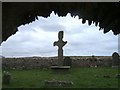 NR2871 : Kilnave Cross from the Chapel by Barbara Carr