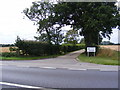 TM3867 : Lodge Lane footpath to Rotten End & entrance to Lodge Farm by Geographer