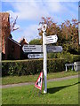 TM2867 : Old Roadsign on  the B1116 Laxfield Road by Geographer