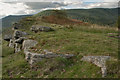 SS8596 : Rock outcrop, Pen-y-Castell, near Cymer by eswales