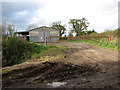 TM1287 : Shed at Heywood End Farm by Evelyn Simak