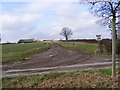 TM3467 : Footpath to Broad Oak Farm & A1120 Badingham Road by Geographer