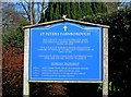 SU8755 : St. Peter's Parish Church (4) - sign, 60 Church Avenue, Farnborough by P L Chadwick