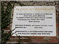 TM3758 : Burnt House Farm Bridge sign by Geographer