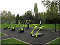 TQ4373 : Outdoor gym in Fairy Hill Park by Stephen Craven