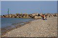 NX9829 : Shore Fishing, South Pier by Mick Garratt