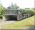 SO2701 : Mosaic on the west side of A4043 underpass, Pontypool by Jaggery