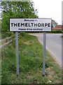 TG0524 : Themelthorpe Village name sign by Geographer