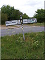 TM2956 : Roadsign on B1078 Border Cot Lane by Geographer