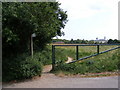 TM2446 : Footpath onto Martlesham Heath by Geographer