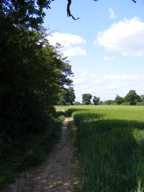 Footpath to the A12 Saxmundham Bypass & Deadman's Lane