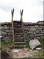 J3524 : Stile over the Mourne Wall at the foot of Rocky Mountain by Eric Jones