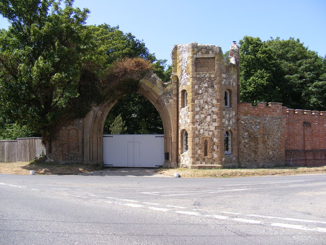 The entrance to Rendlesham Hall