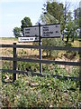 TM3454 : Roadsign on the B1069 Woodbridge Road by Geographer