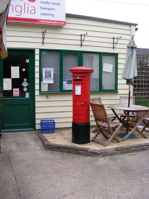 Earl Soham Post Office & The Street Post Office George V Postbox