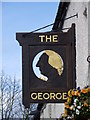 NZ2115 : Sign for the George Hotel by Maigheach-gheal