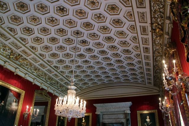 Ceiling of Dining Room, Chatsworth House, Derbyshire