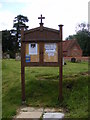 TG0127 : Notice Board of All Saints Church, Wood Norton by Geographer