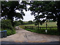 TM4062 : Workhouse Lane Bridleway to Knodishall Level Crossing & entrance to Meadow Farm by Geographer