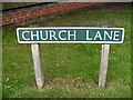 TG0827 : Church Lane sign by Geographer