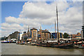 TQ3480 : River Thames approaching Tower Bridge by Chris Allen