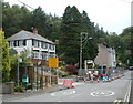 SN8202 : Temporary traffic lights, Neath Road, Resolven by Jaggery