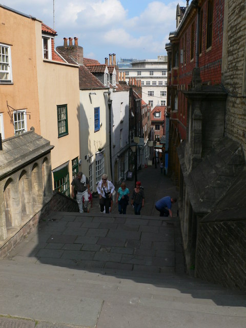 Looking down Christmas Steps, Bristol