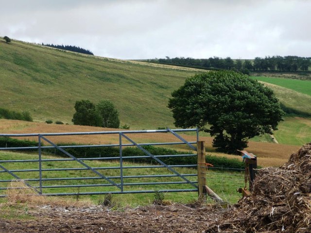 Gate into hillside fields