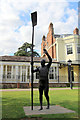 SU8486 : Statue of Sir Steve Redgrave CBE, Marlow, Buckinghamshire by Christine Matthews