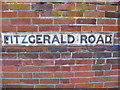 TM2749 : Fitzgerald Road sign by Geographer