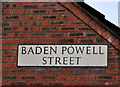 J3275 : Baden Powell Street sign, Belfast by Albert Bridge