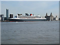 SJ3390 : RMS Queen Mary 2 at Liverpool cruise terminal by John S Turner