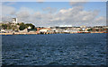 SX4653 : Plymouth Millbay docks from at sea by roger geach